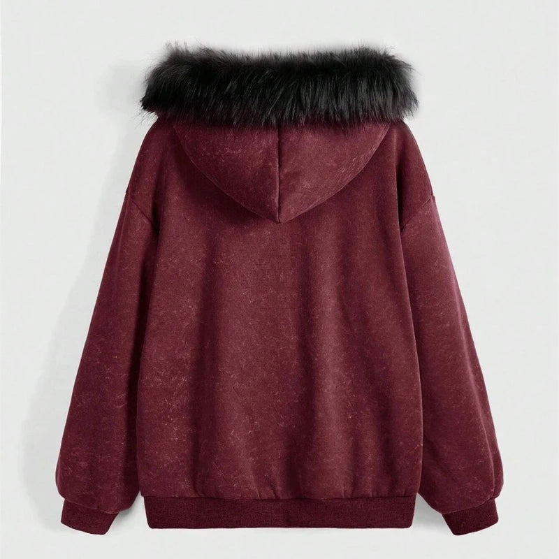 Fallen Grace Cross Zip Hoodie Shoptery