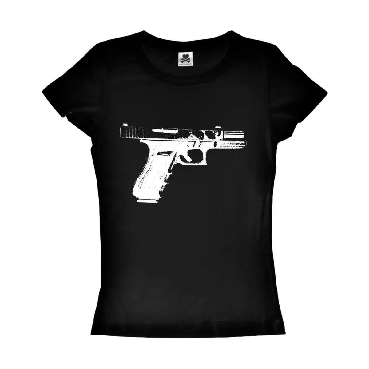 Armed Aesthetic Fitted T-Shirt black Shoptery