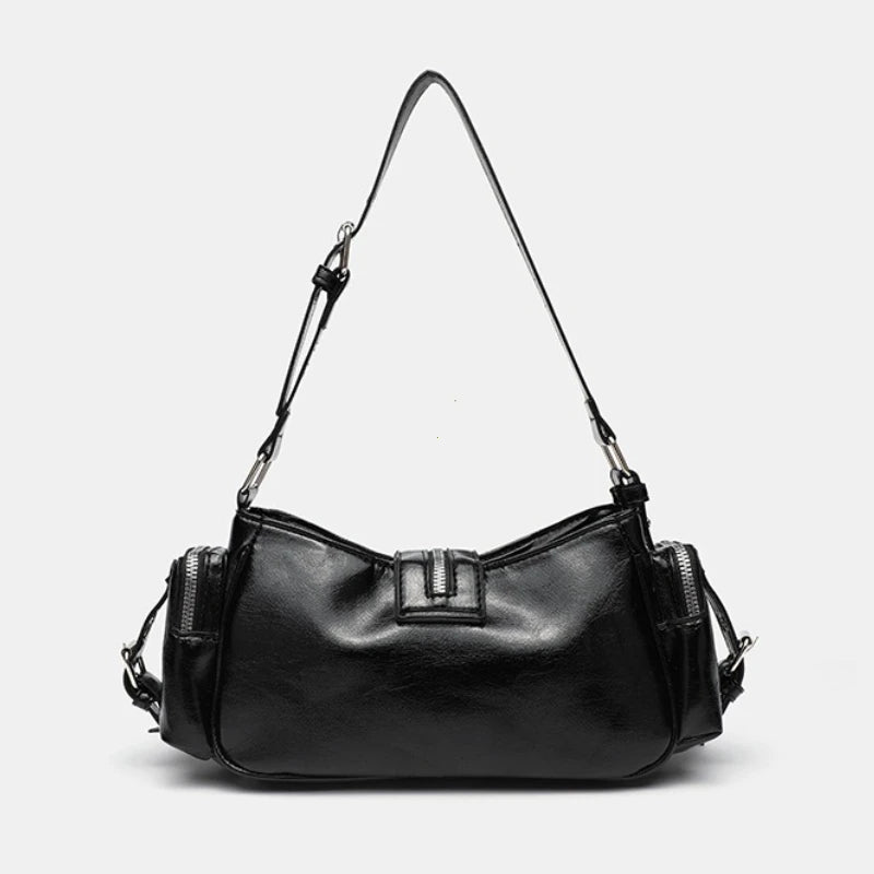 Riot Buckle Studded Shoulder Bag Shoptery