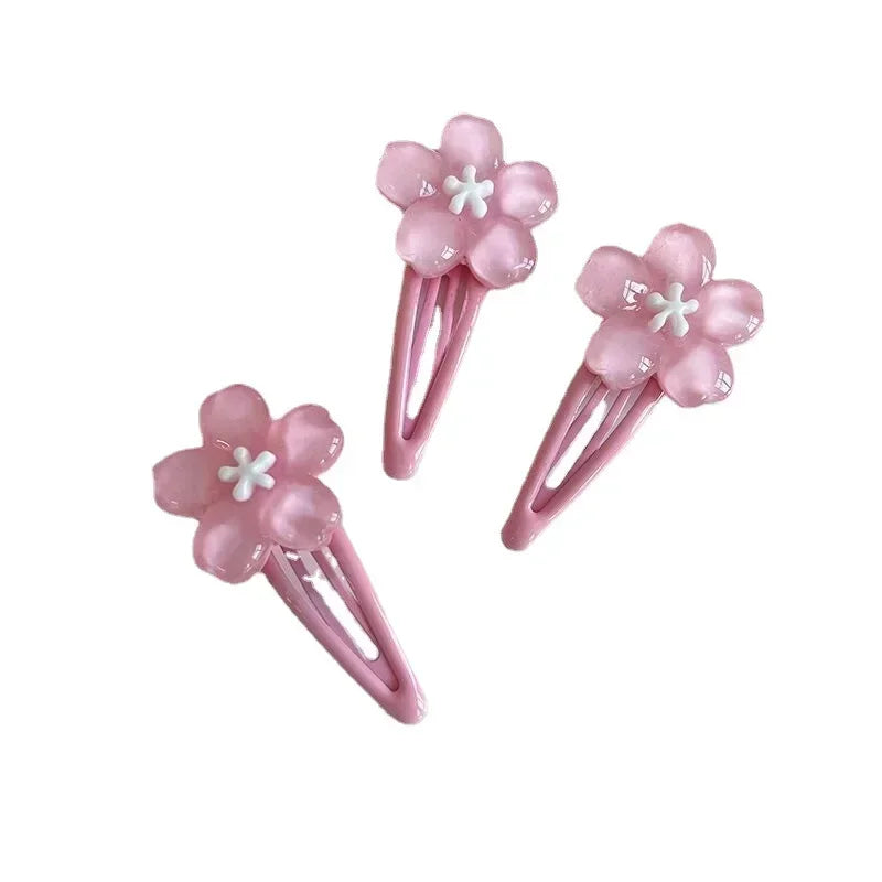 Decora Sakura Snap Clip Set Pink Cherry Blossom Hair Clips jdh rose pink Shoptery