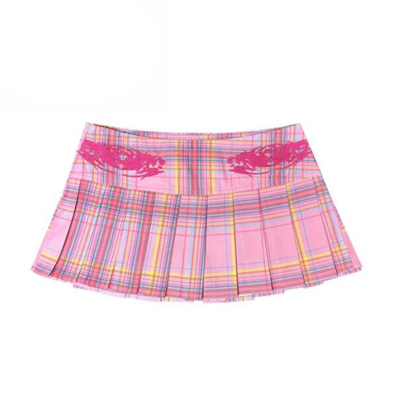 Y2K Blaze Plaid Mini Skirt skirts Shoptery