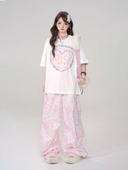 Mint Angel Butterfly Edgy T-Shirt WHITE Shoptery