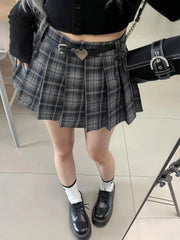 Midnight Prep Pleated Retro Skirt Shoptery