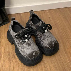 Industrial Stitch Combat Platform Alt Shoes Grey blue Shoptery