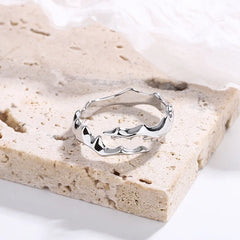 Molten Edge Silver Edgy Ring Shoptery