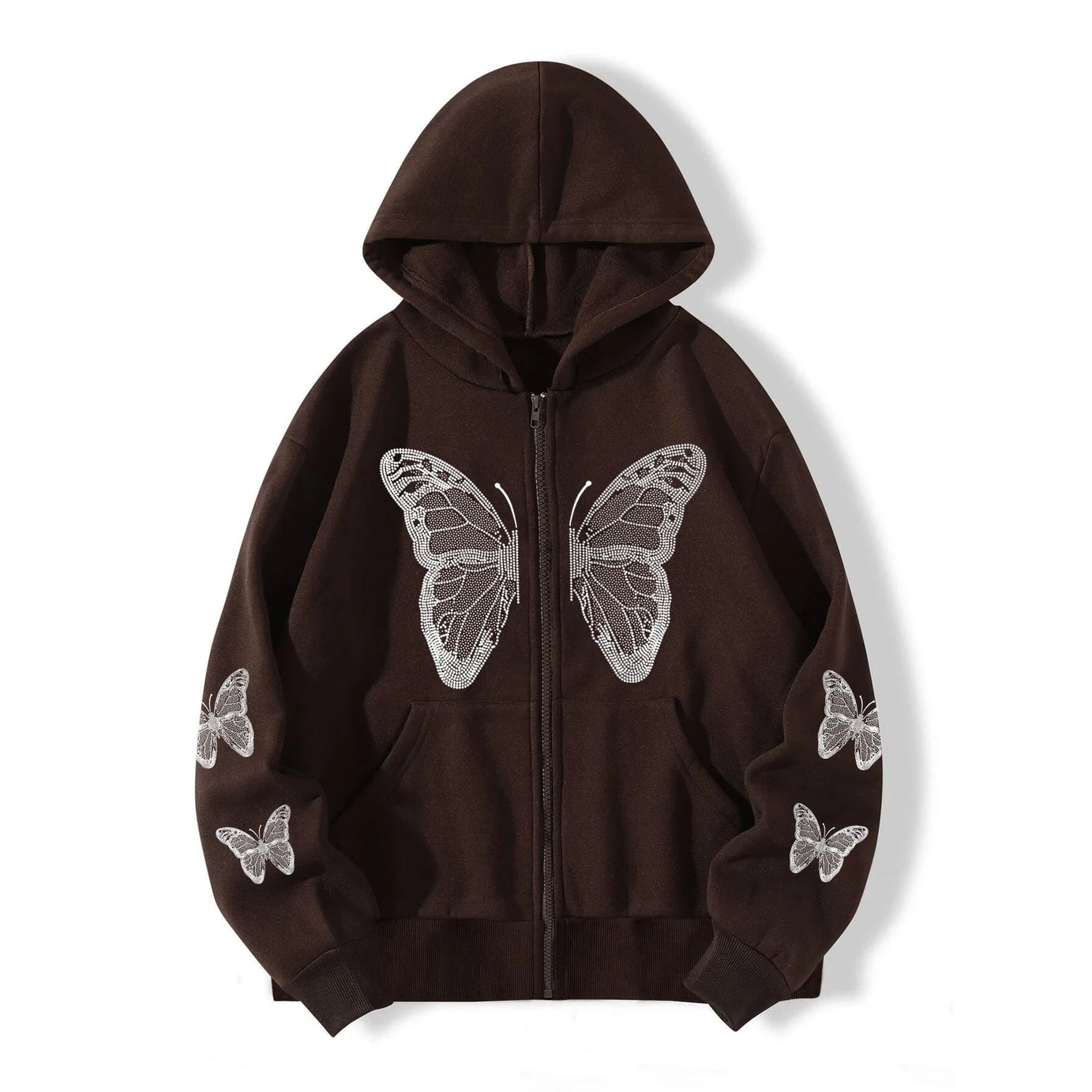 Shadow Flutter Butterfly Edgy Hoodie Coffee Shoptery