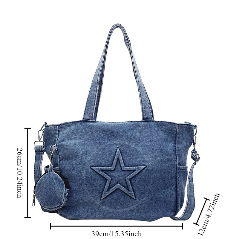 Blue Nova Star Shoulder Bag Shoptery