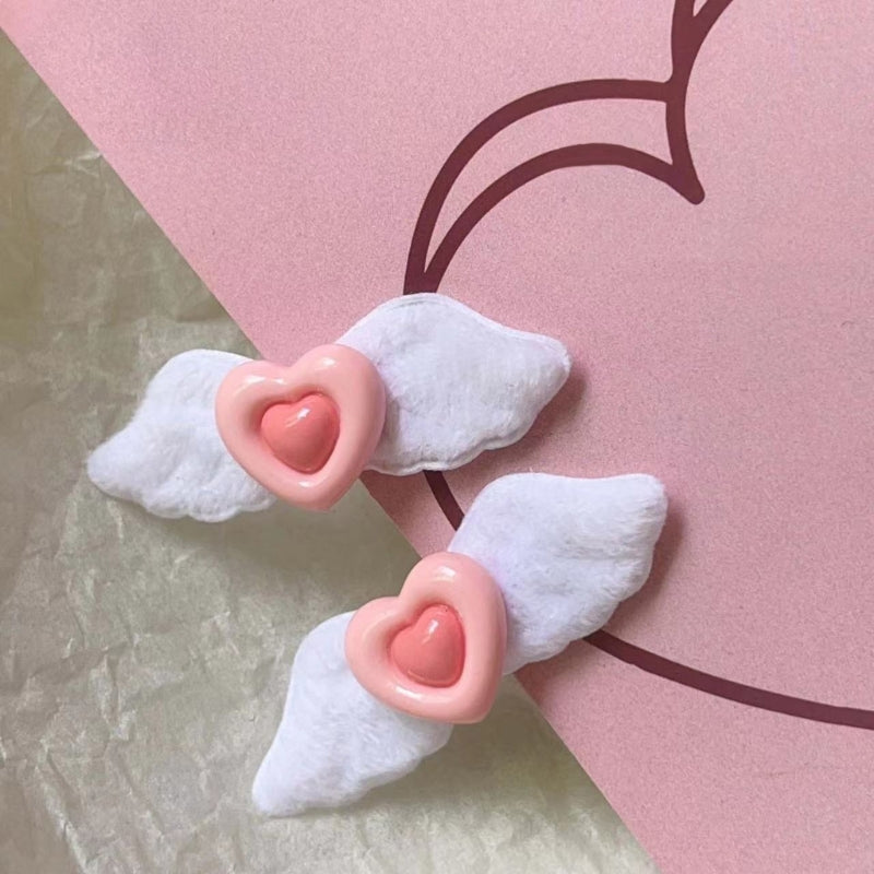 Decora Angel Wing Hair Clip with Cross Heart & Bow Accessories Shoptery