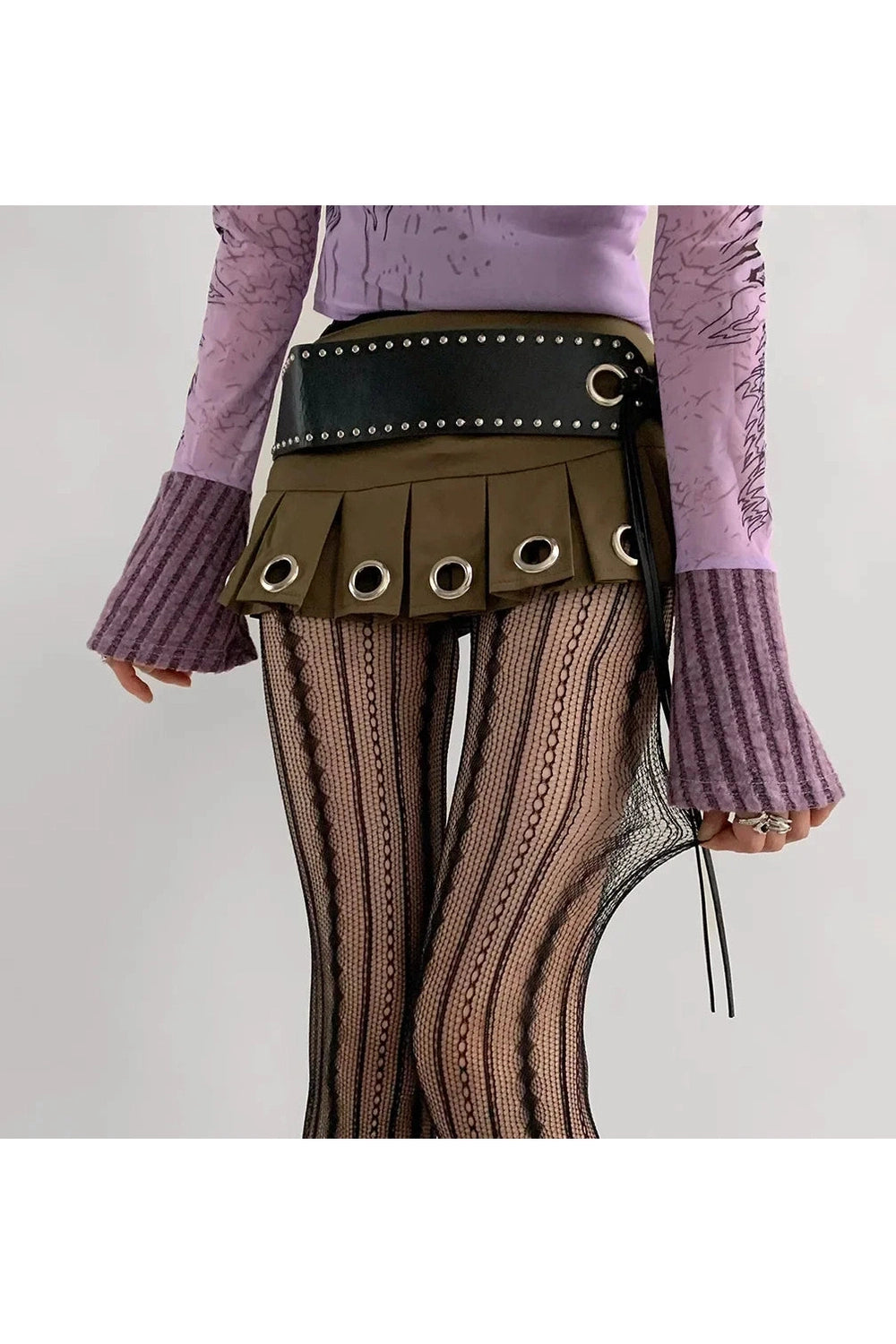 Coquette Scarlet Lace Patterned Tights Black One Size Shoptery