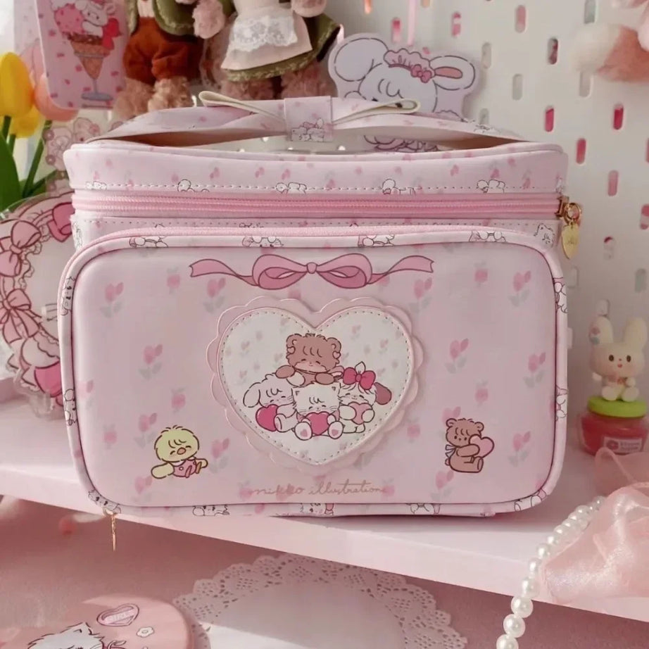 Pastel Cuddle Love Cute Cosmetic Bag Style A Shoptery
