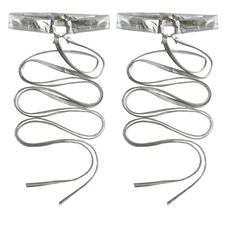 Silver Orbit Strappy Edgy Leg Ring silver color Shoptery