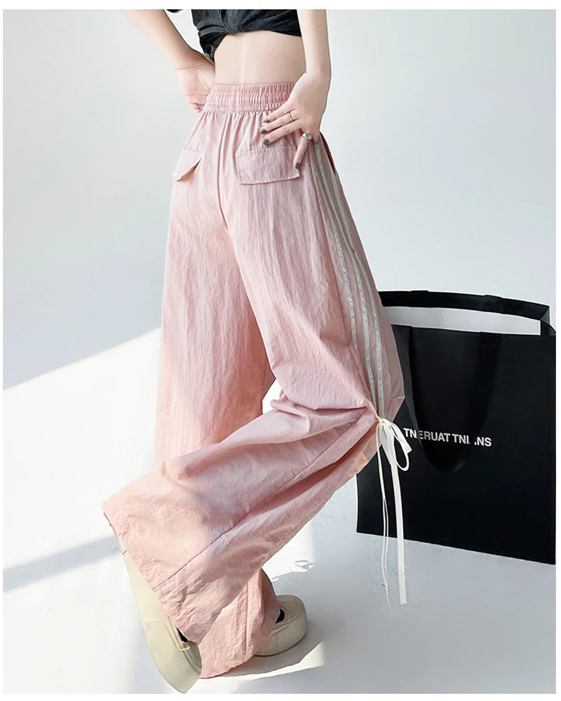 Kawaii Y2k Ribbon Wide Pants Shoptery