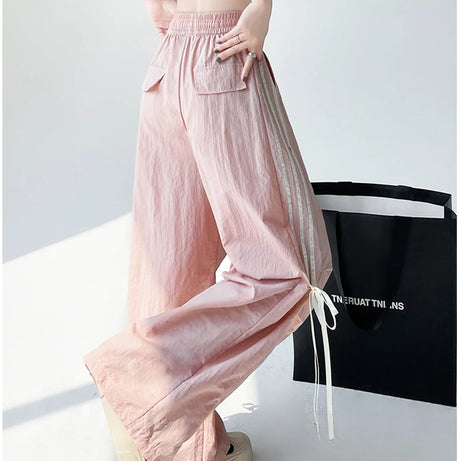 Kawaii Y2k Ribbon Wide Pants Shoptery