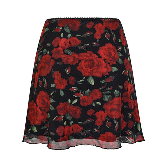 Skirt – Coquette Crimson for Everyday Outfits Red Shoptery