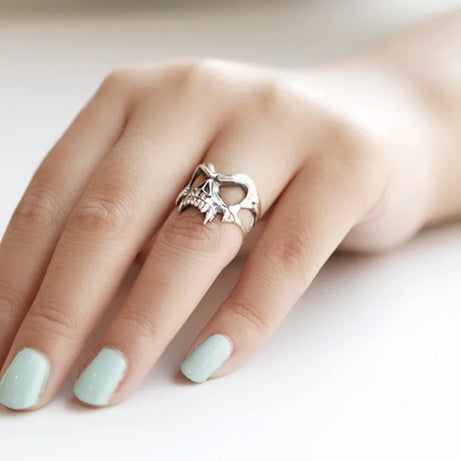 Demon Skull Ragen Edgy Ring Shoptery