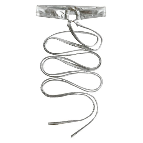 Silver Orbit Strappy Edgy Leg Ring 1pcs silver Shoptery