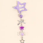 Decora Pastel Star Beaded Bow Dangle Hair Clips Set of 4 Shoptery