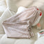 Fairy Kei Pastel Gingham Ruffle-Hem Lounge Pants Khaki Shoptery