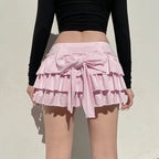 Tiered Ruffle Pink Skirt Shoptery