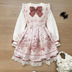 Jirai Kei Black Lace Bolero & Ivory Ruffle Blouse Plaid Skirt Set Shoptery