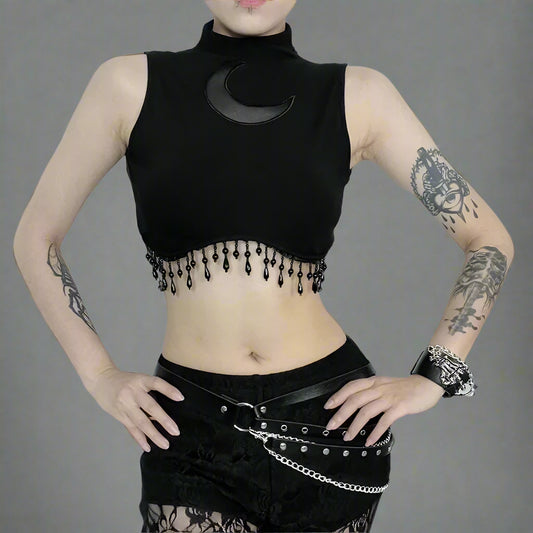 Top – Moonshade Beaded for Layering black Shoptery