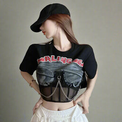 Chain Reaction Alt Top black Shoptery