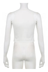 Metal Lace Stitching Top Shoptery