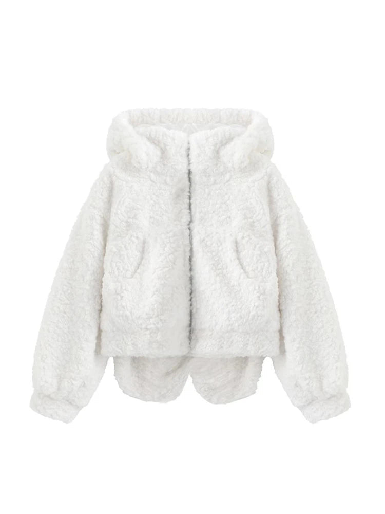 Polar Dream Fluffy Kawaii Jacket white Shoptery