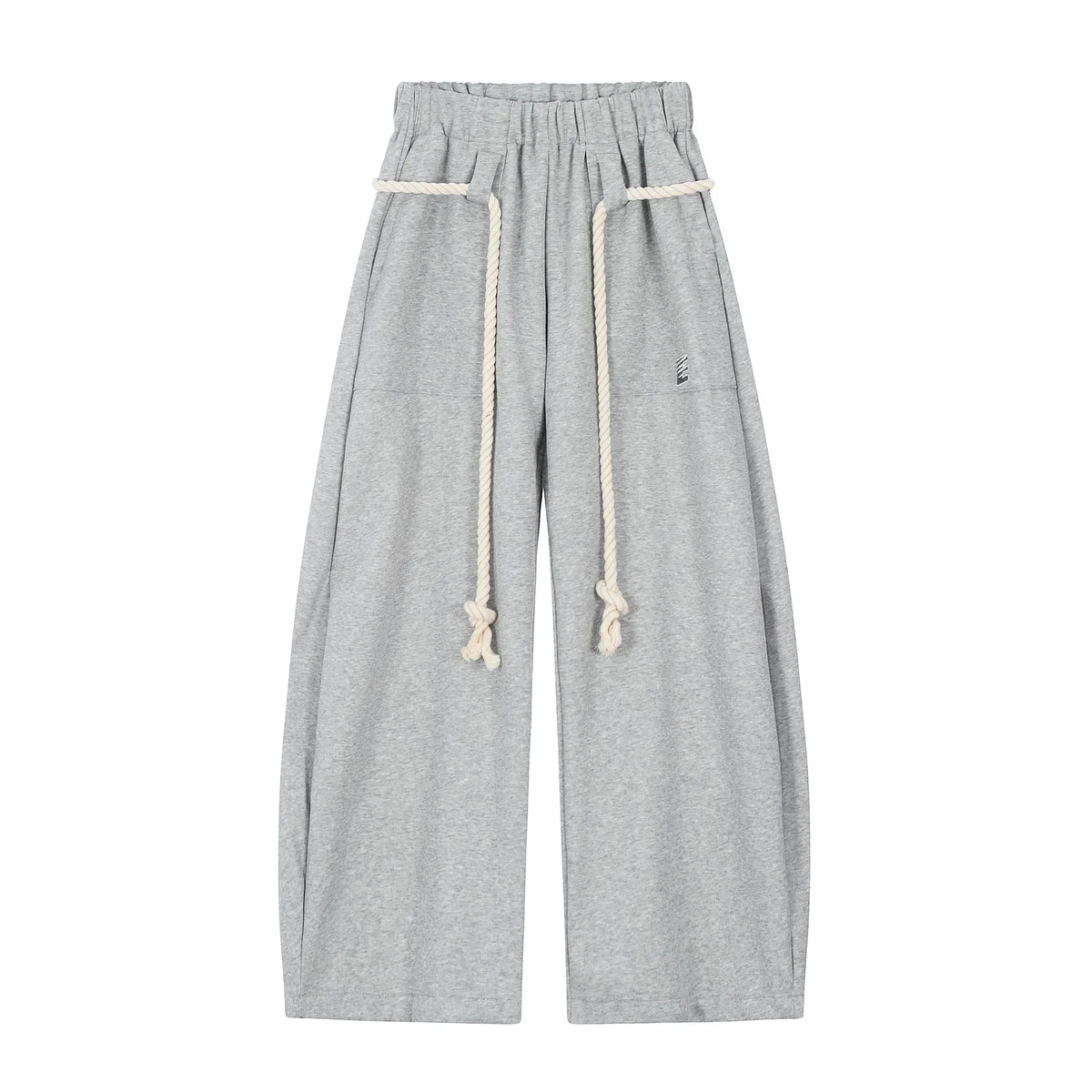 Retro Drawstring Wide Leg Lounge Pants GRAY Shoptery