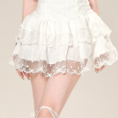 Sanctum Chains Kawaii Goth Skirt white without chain Shoptery