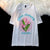 Sky Blue Tulip Embroidery T-shirt