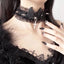 Visual Kei White Lace Angel Wing Spike Cross Choker black Shoptery