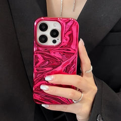 Hot Magenta Wave Aesthetic iPhone Case Shoptery