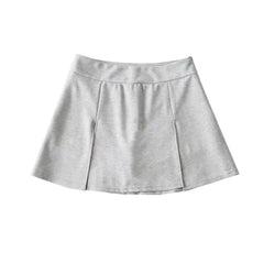 Noir Line Split Aesthetic Skirt Light Grey Shoptery