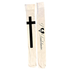 Crossed Love Gothic Long Socks Bai 48-52cm One Size Shoptery
