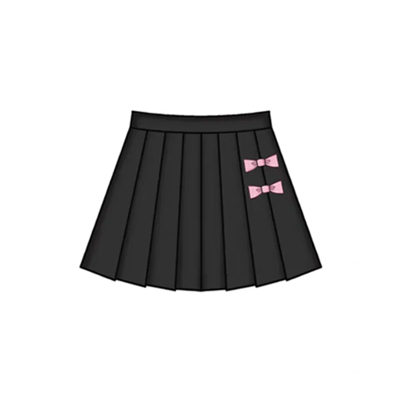 Jirai Kei Black Sailor Uniform Set with Pleated Skirt & Accessories Skirt Shoptery