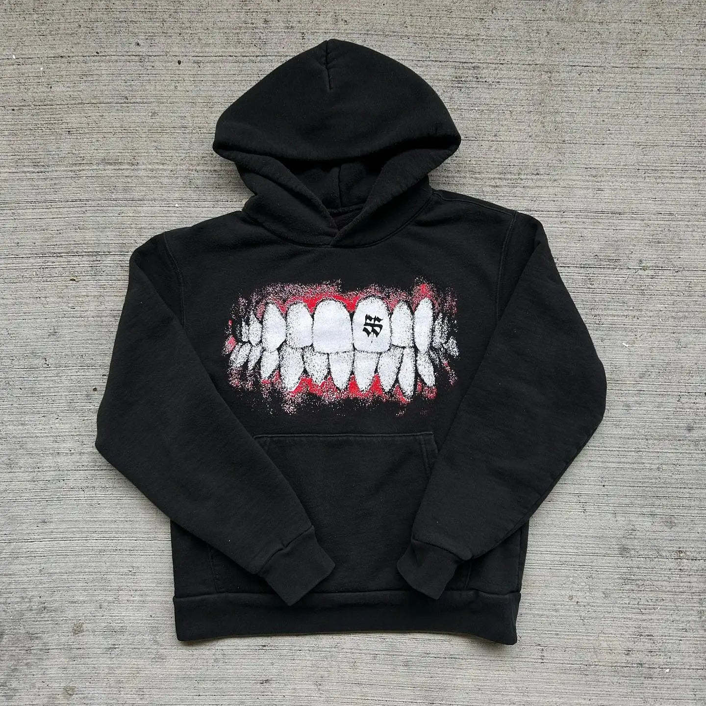 Bite Back Graphic Hoodie black Shoptery