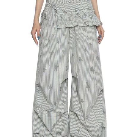 Starlet Ruffle Fantasy Pants Gray Shoptery