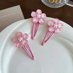 Decora Sakura Snap Clip Set Pink Cherry Blossom Hair Clips Shoptery