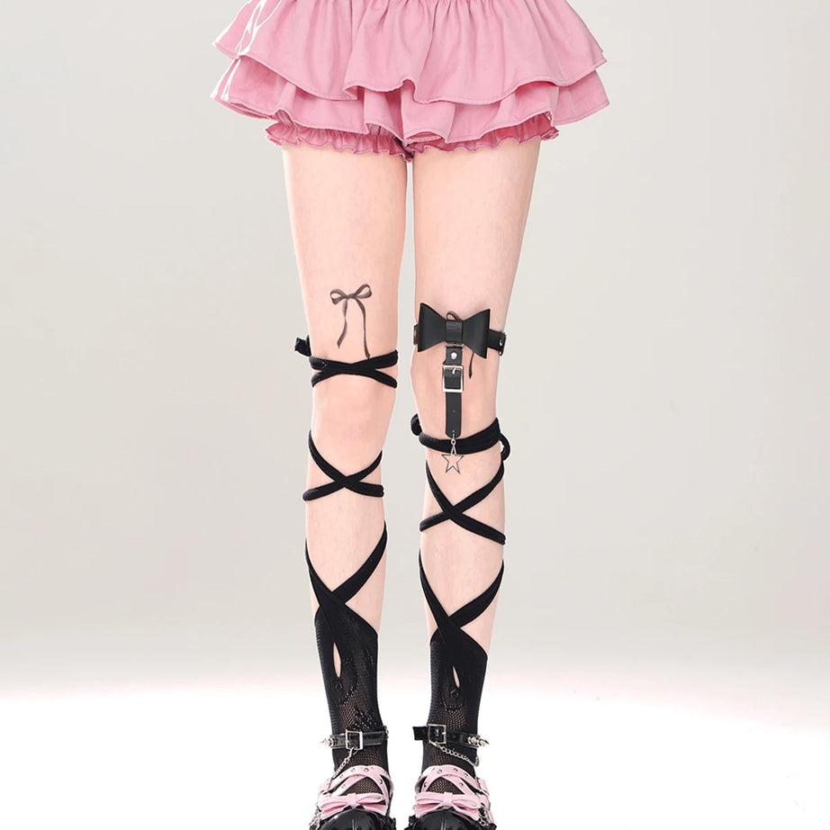 Void Frill Kawaii Goth Mini Skirt Pink Shoptery