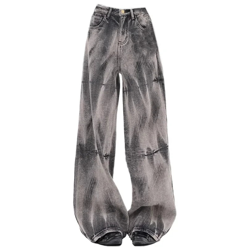 Smoke Fade Wide Edgy Jeans Shoptery