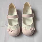 Fairy Kei Pastel Cat Mary Jane Flats with Bow Detail Shoptery