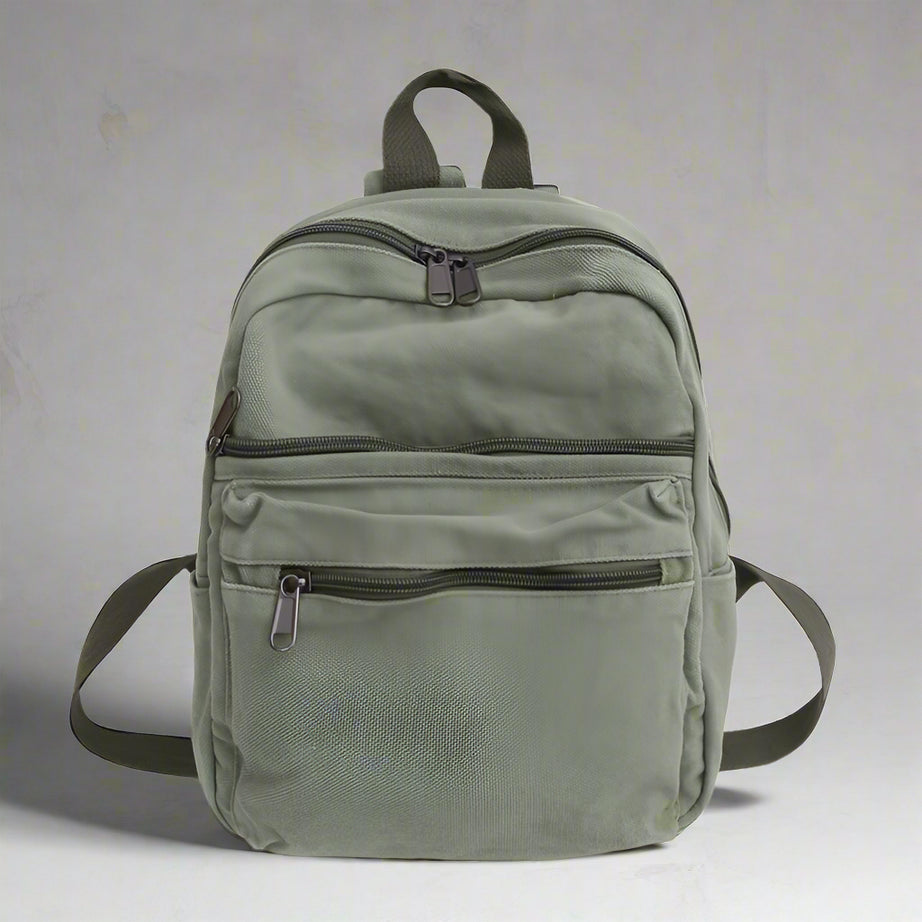 Lilac Mini Canvas Aesthetic Backpack army green Shoptery