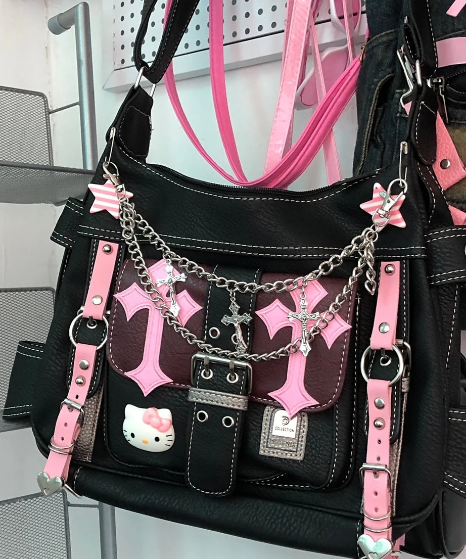 Gothic Kawaii Cross Chain Bag