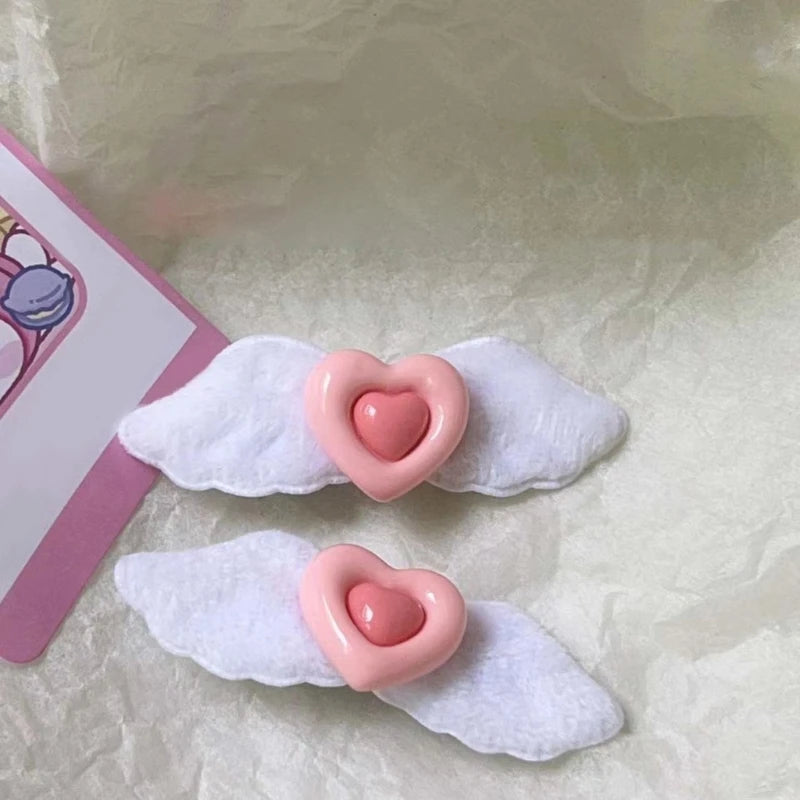 Decora Angel Wing Hair Clip with Cross Heart & Bow Accessories Secondary image