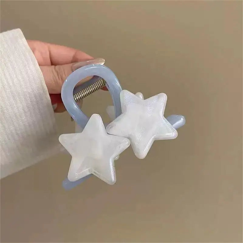 Decora Pearlescent Star Hair Claw Clip in Smoky Grey A Shoptery