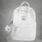 Backpack – Teddy Corduroy for Versatile Style white Shoptery