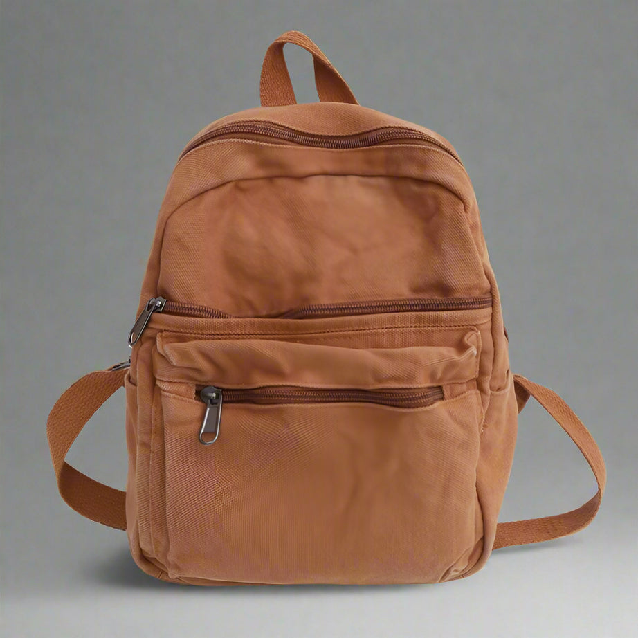 Lilac Mini Canvas Aesthetic Backpack Orange Shoptery