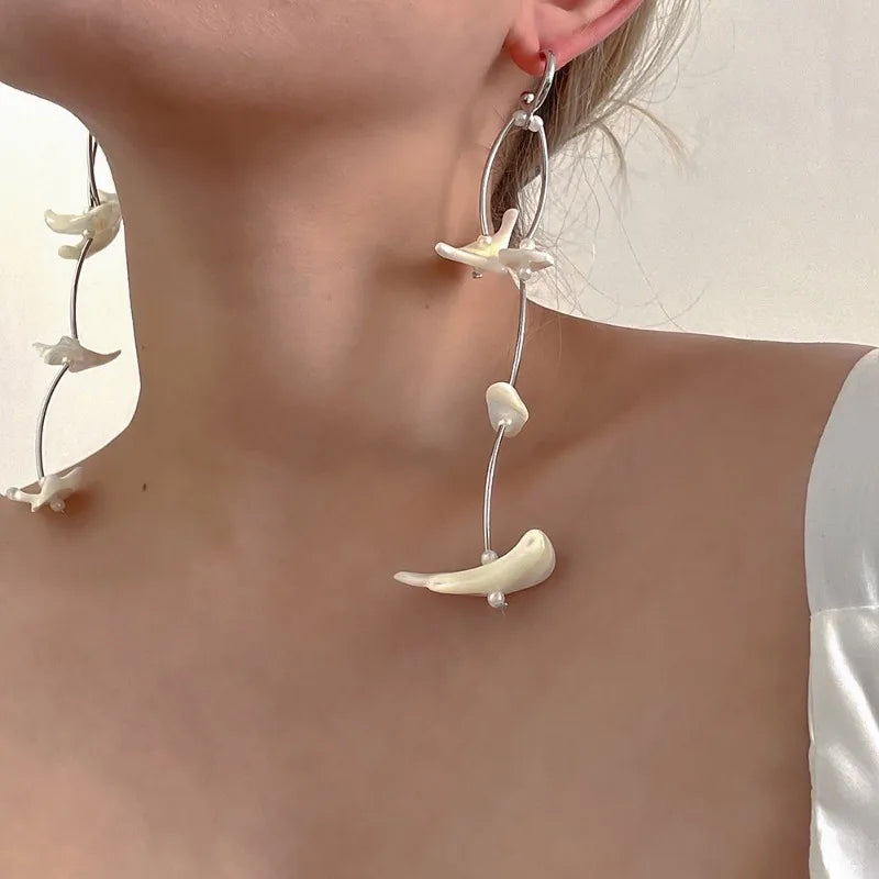 Ocean Bone Drift Coquette Earrings Shoptery