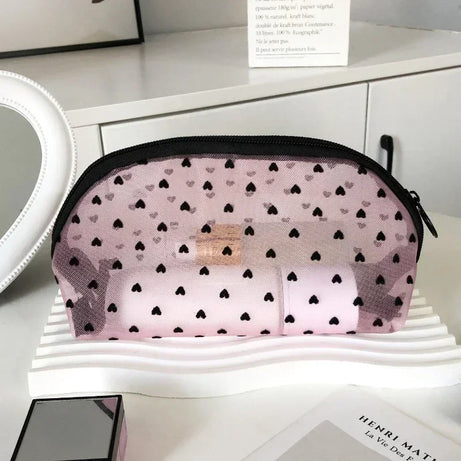 Sheer Hearted Aesthetic Cosmetic Bags Pink-NO.2 Shoptery